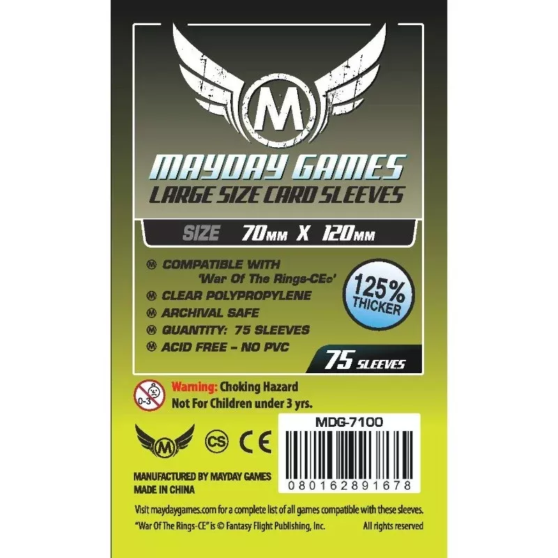 Mayday -Standard Sleeves (Pack of 75) - 70 MM X 120 MM