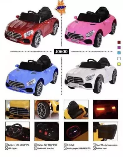 Premium 12V Ride-On Car with Bluetooth, Music, and Parental Remote Control